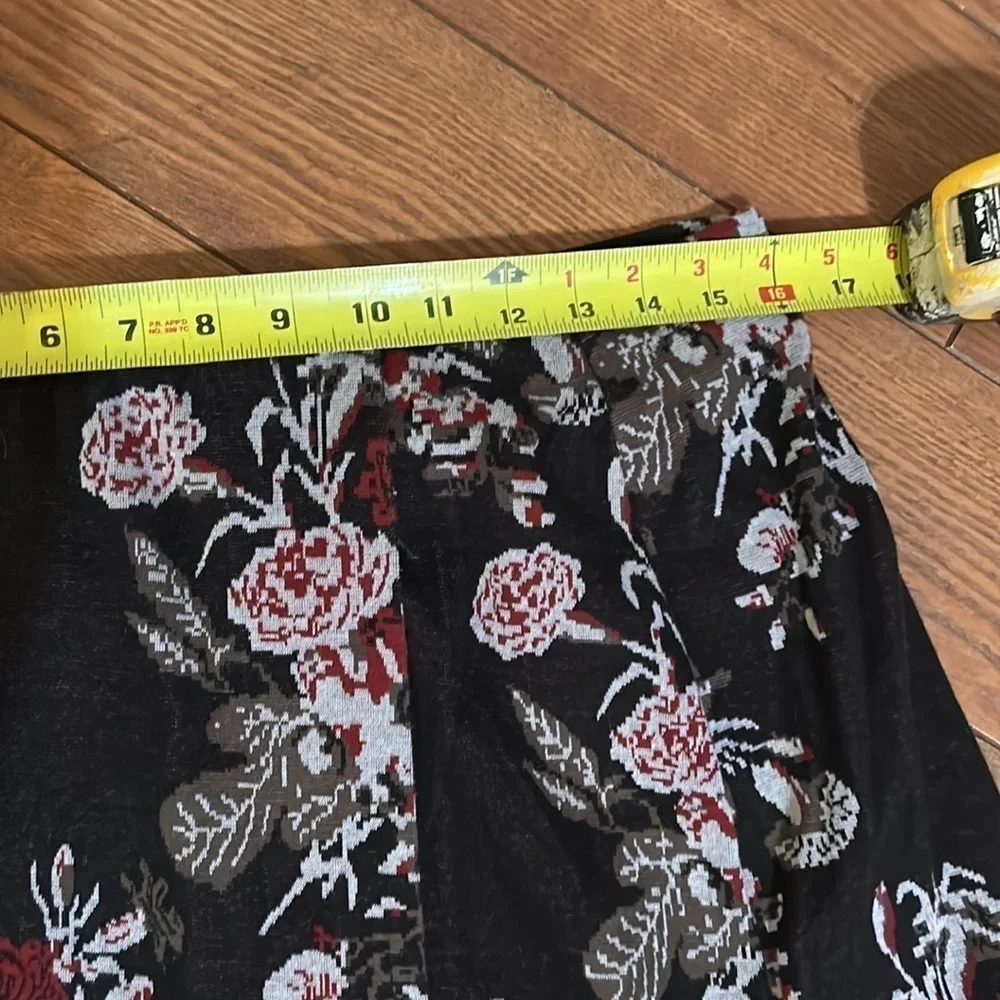 J. Jill floral wrap-style knit skirt